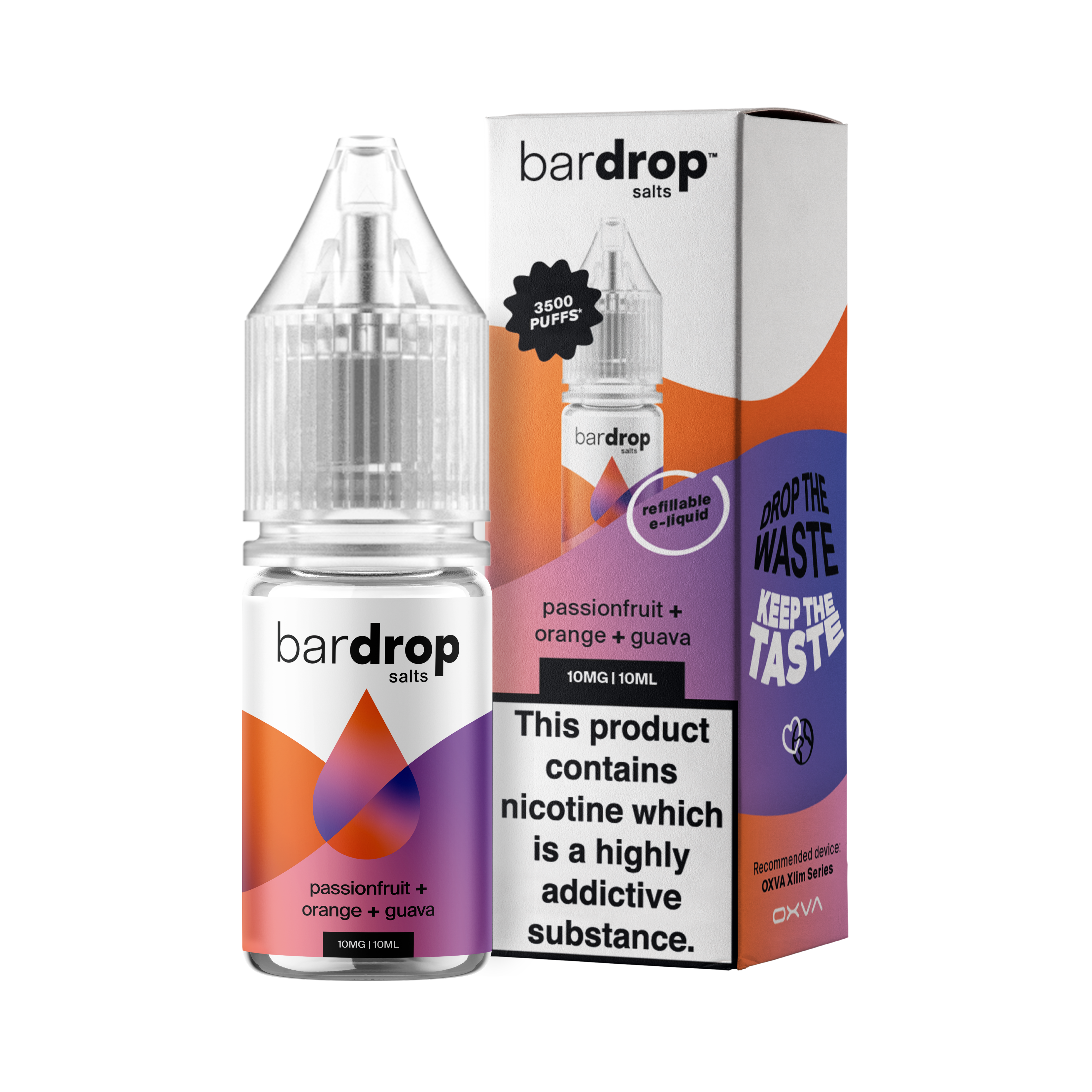 Bar Drop - Passion Orange Guava - Nic Salt - E-Liquid – 10ml